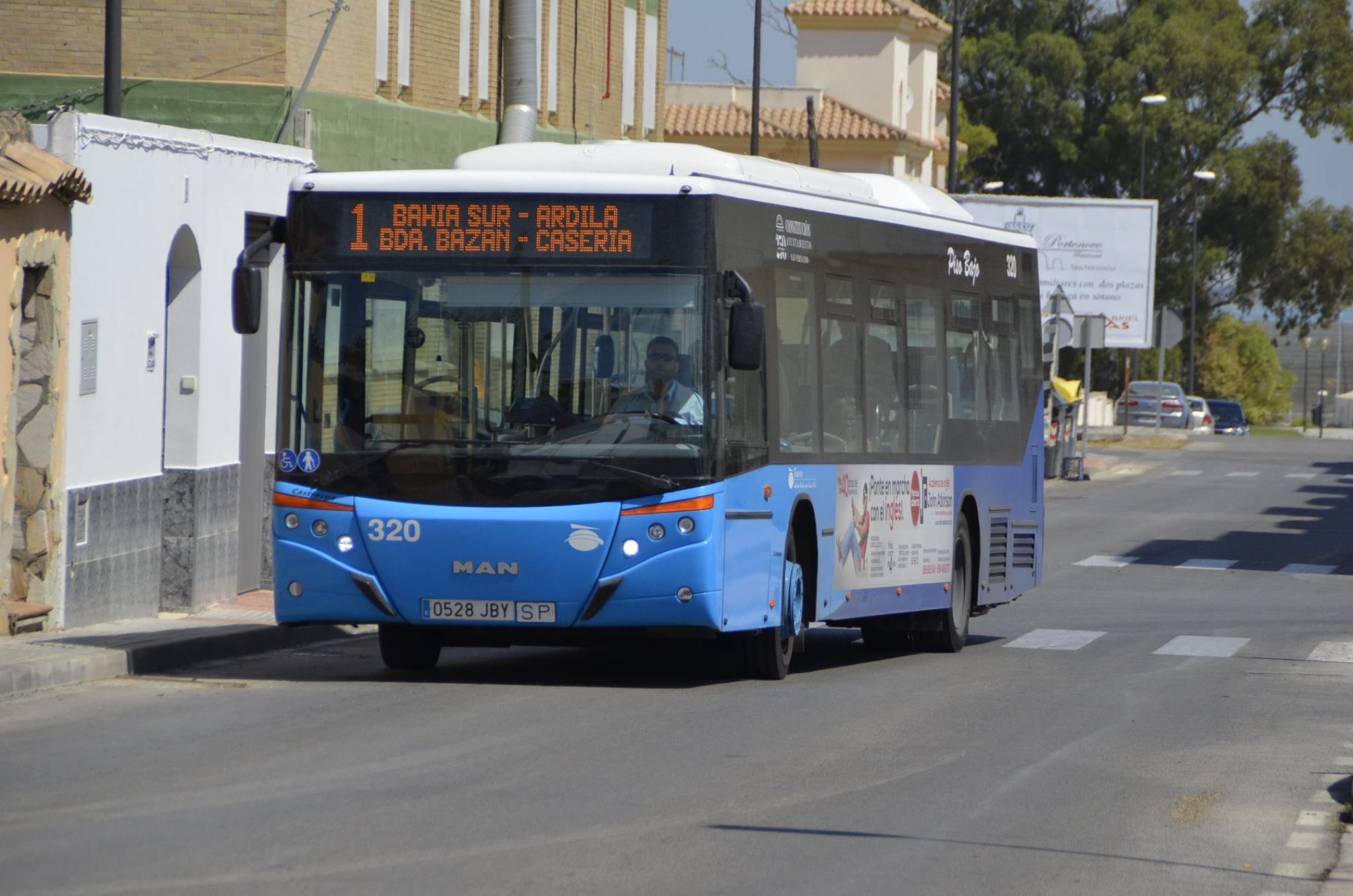 Imagen de un autobús urbano de San Fernando.