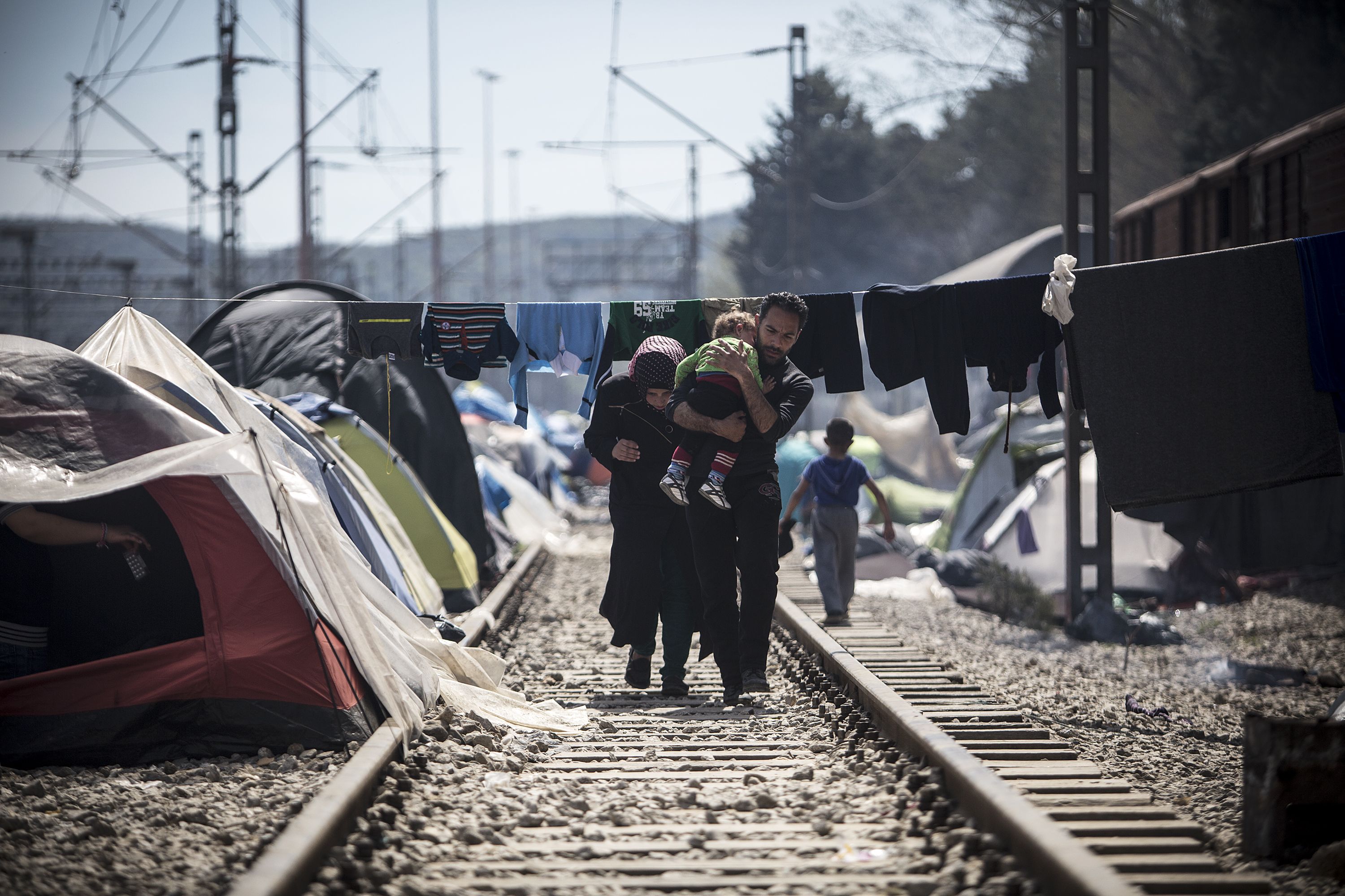 Refugiados en Idomeni, Grecia. FOTO: JAVI FERGO. 