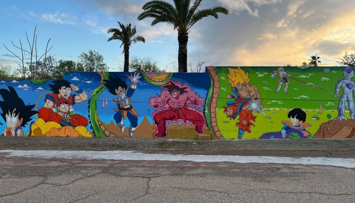 Mural de Dragon Ball en Carmona.
