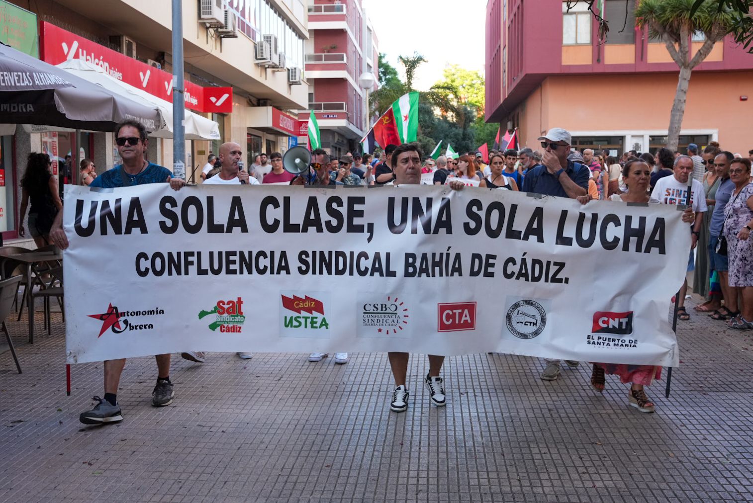 Manifestación de trabajadores del sector del metal en Cádiz en julio de 2025.