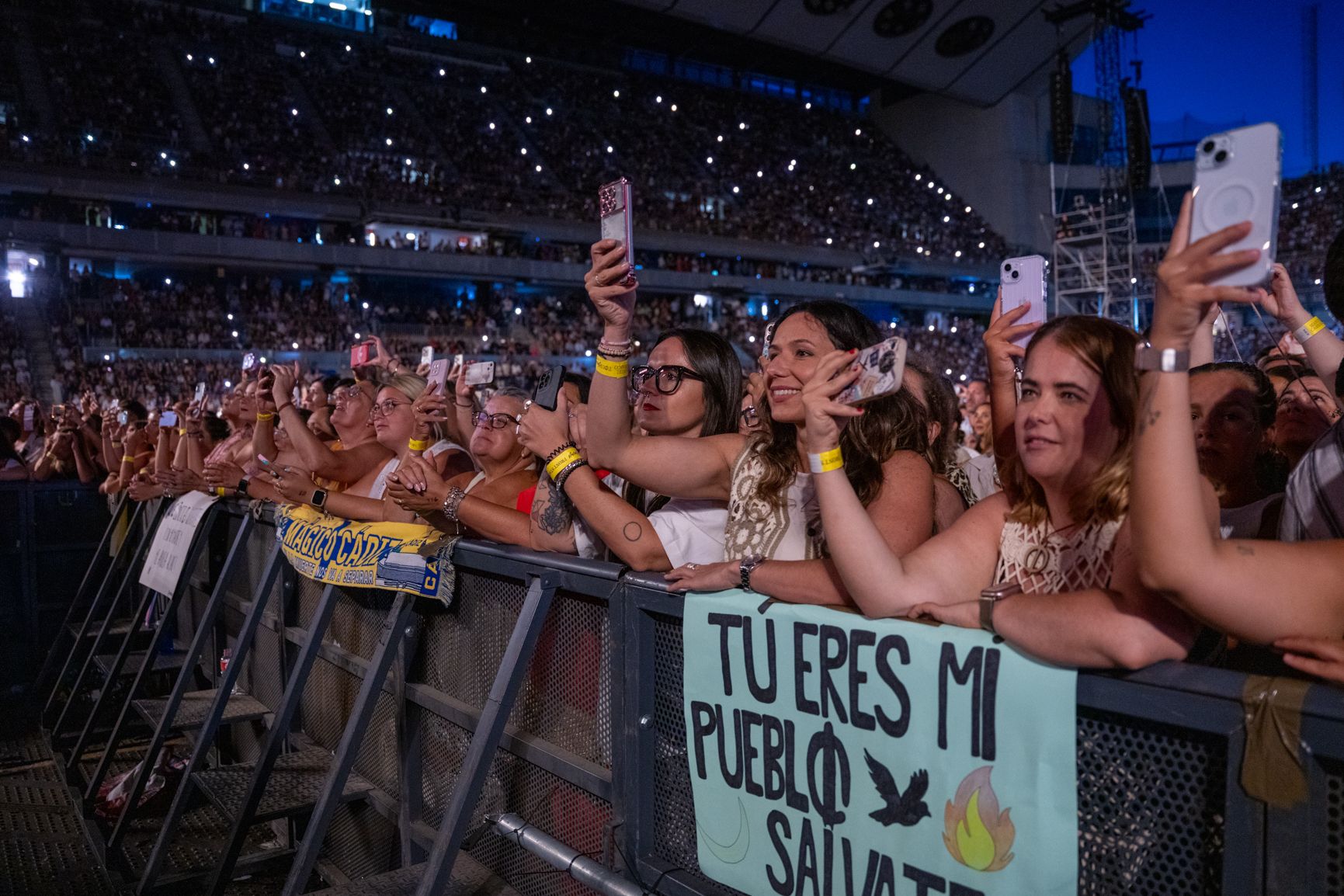 La primera fila, para no perderse nada.