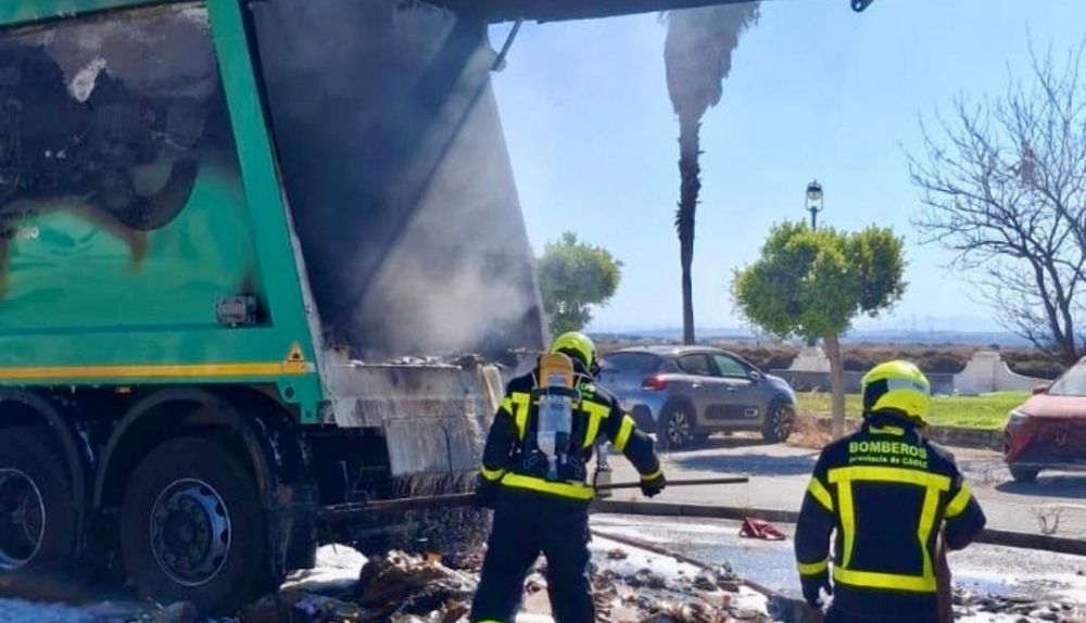 El estado en que quedó el camión.
