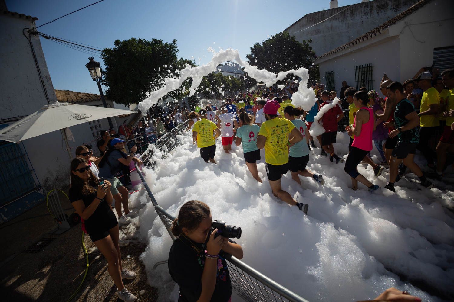 El túnel de espuma en plena ebullición