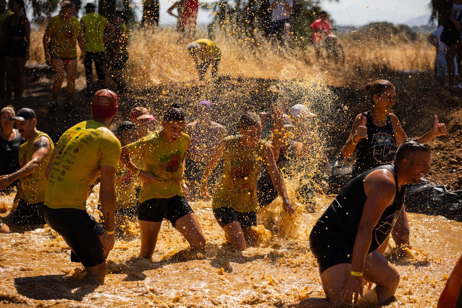 Diversión en equipo hasta las rodillas