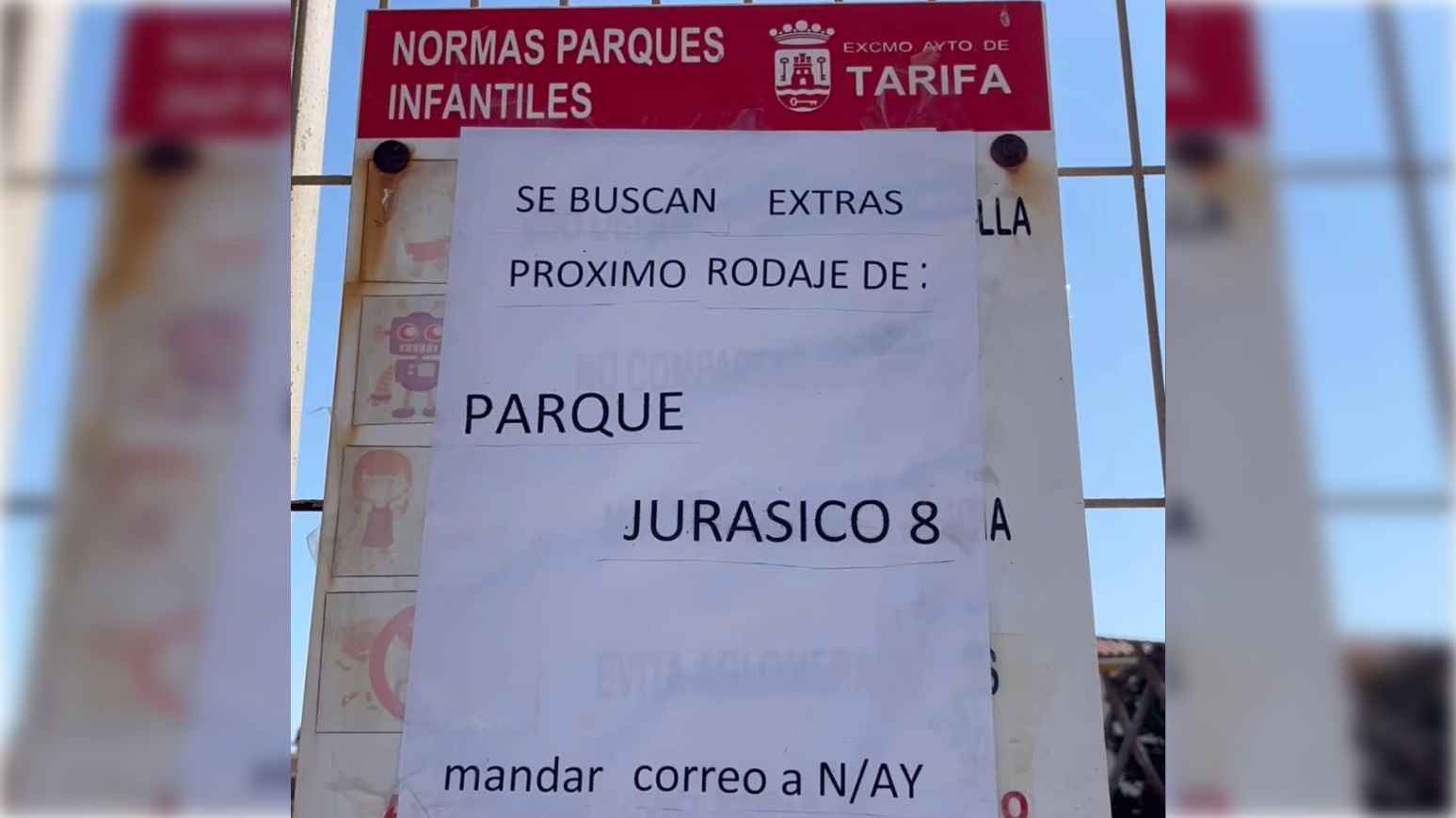 Cartel de protesta colocado por los vecinos.