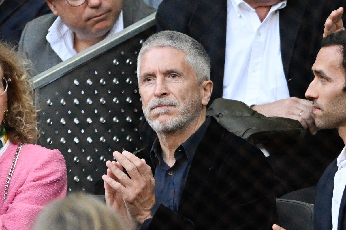 El ministro Marlaska, en Wimbledon, en una imagen difundida por Jucil.