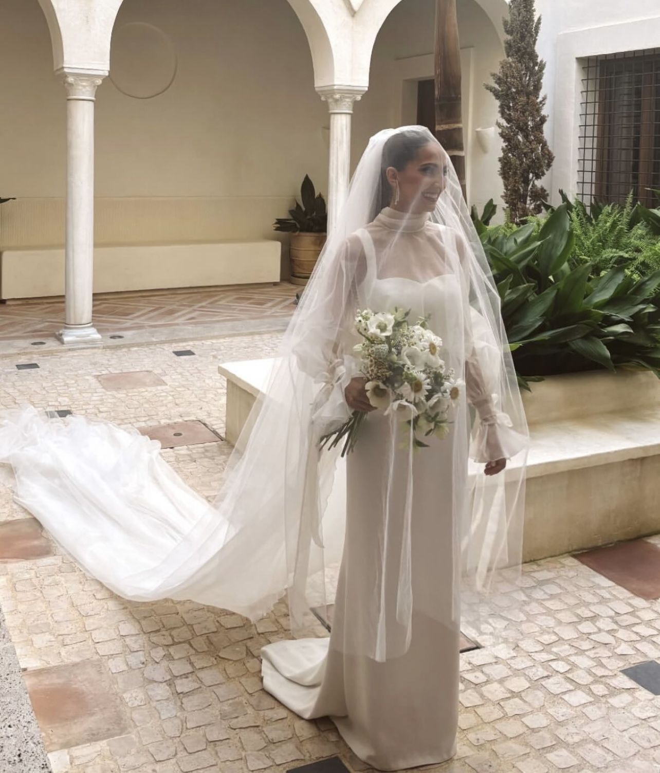 Rosa Pereira, el día de su boda con Fabián Ruiz.