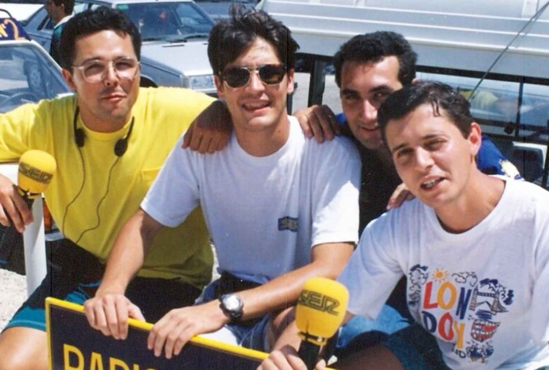 Juan Ignacio López, a la izquierda, junto a Jaime Cantizano, Jose Manuel Cauqui y Manuel Molina.