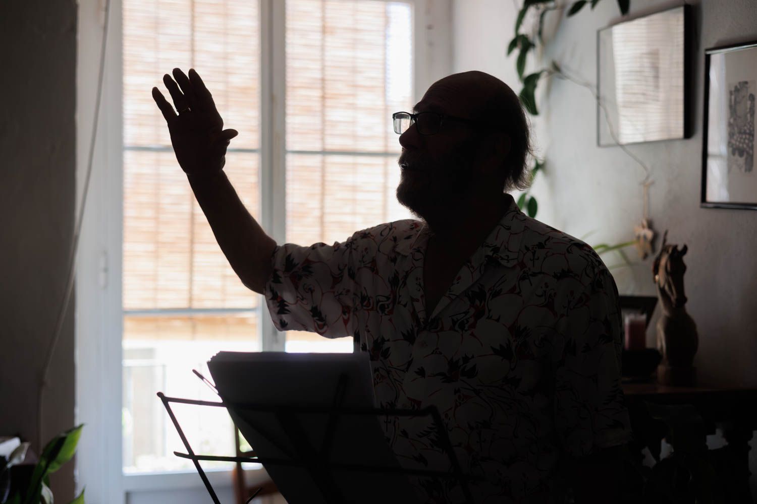 Gaspar López Campuzano ensaya 'Yo voy soñando caminos'.