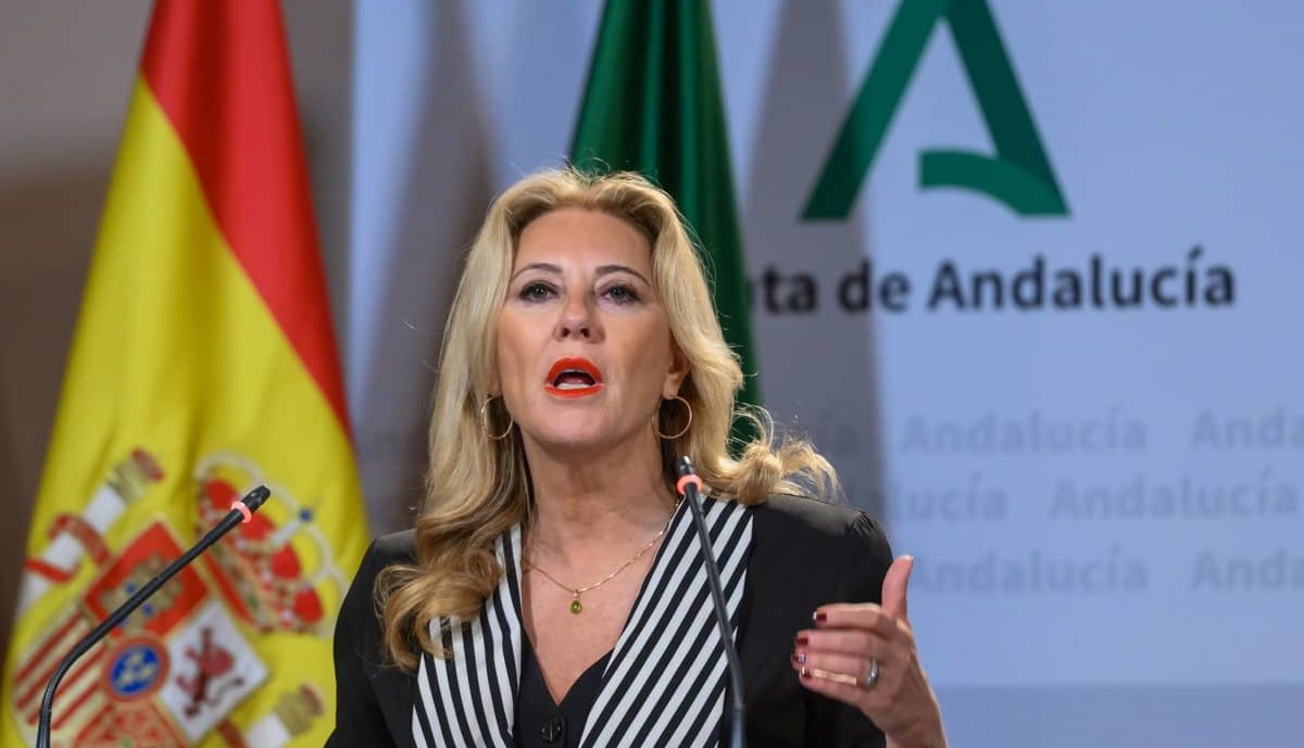 Carolina España, consejera de Economía, en rueda de prensa este miércoles.