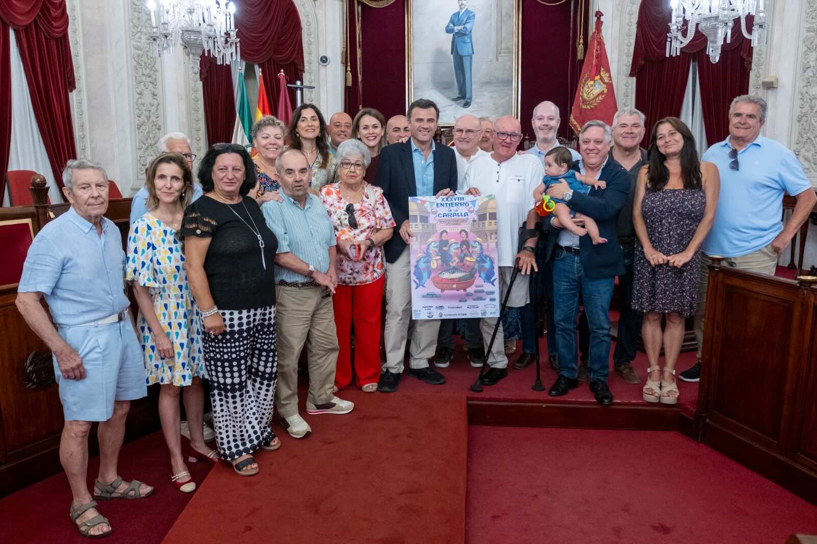 El Ayuntamiento de Cádiz, con su alcalde Bruno García a la cabeza, presenta el cartel del XXXVIII Entierro de la Caballa.