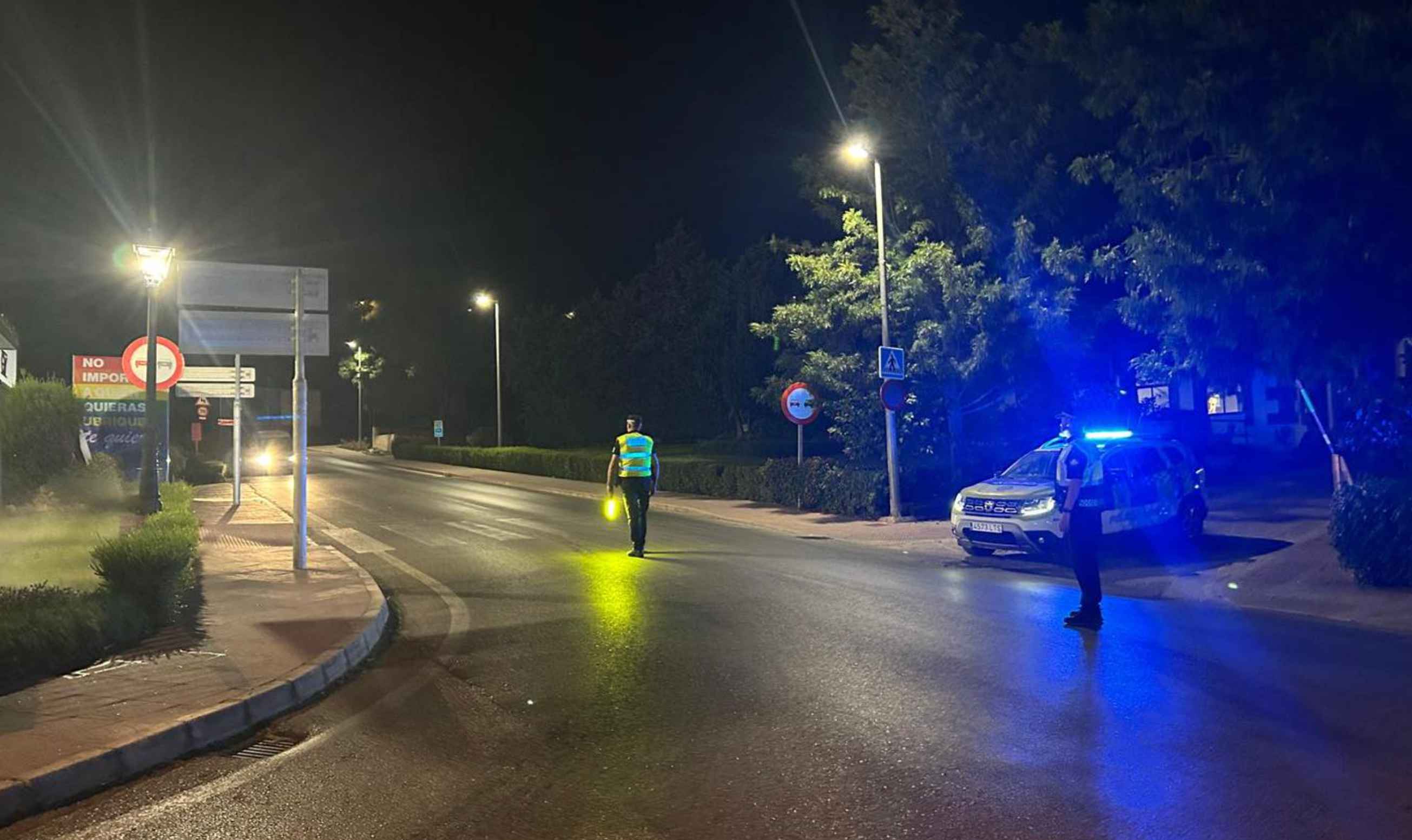 Un control de la Policía Local de Ubrique.