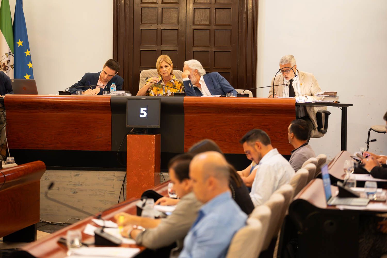 Un momento del pleno de julio en el Ayuntamiento de Jerez, donde se ha aprobado la nueva tasa de basura.