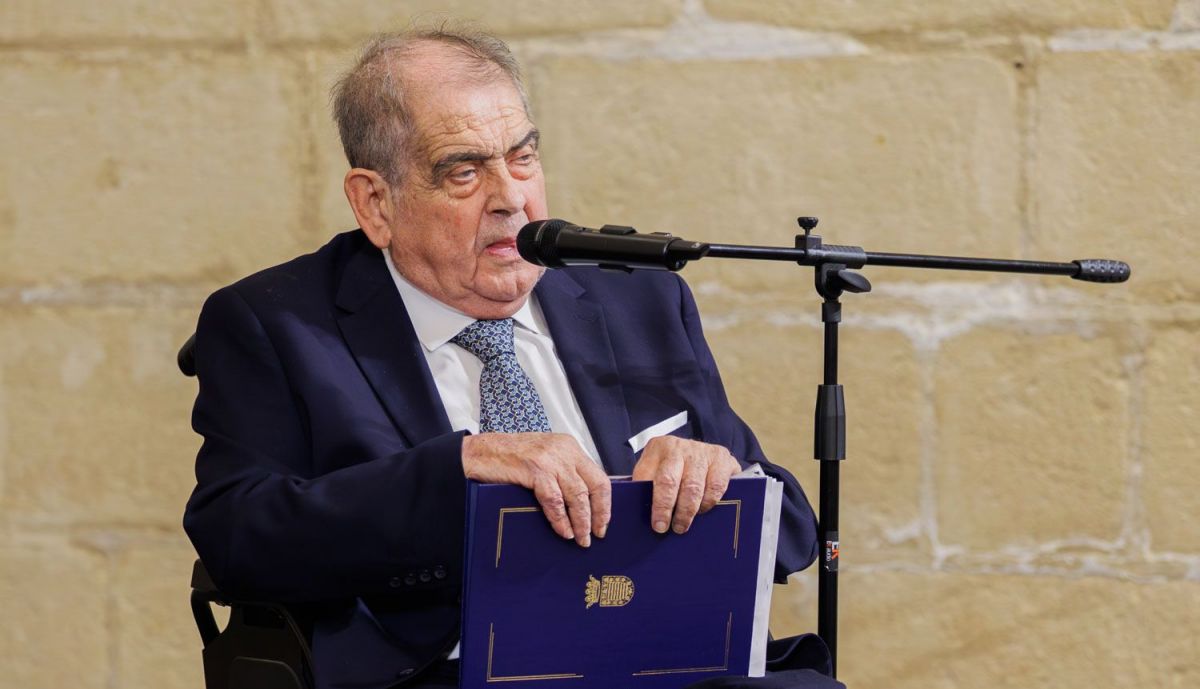 El periodista veterano, durante su intervención.