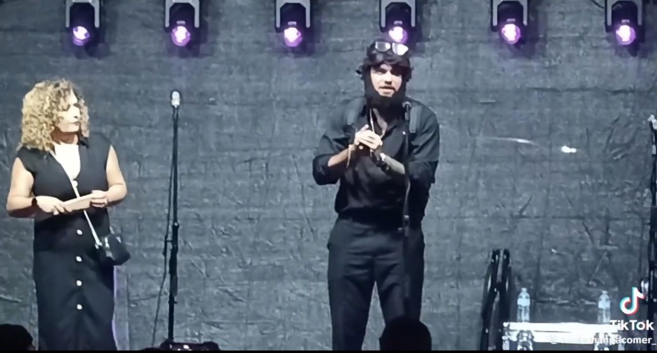 Ale 'Peluca' explicando lo sucedido.