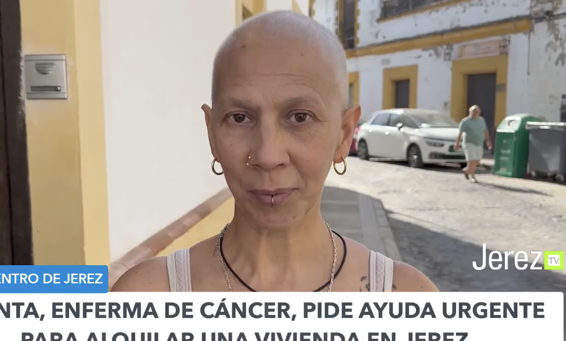 Vicenta, en Jerez Televisión. Vicenta, en Jerez Televisión.