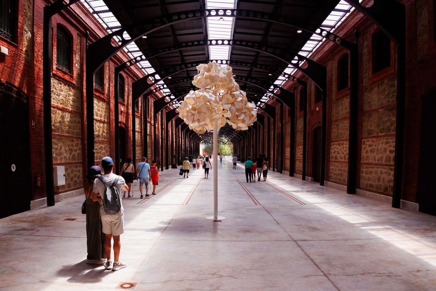 Zona central de antiguos andenes que separa las dos grandes naves longitudinales recuperadas. Zona central de antiguos andenes que separa las dos grandes naves longitudinales recuperadas.