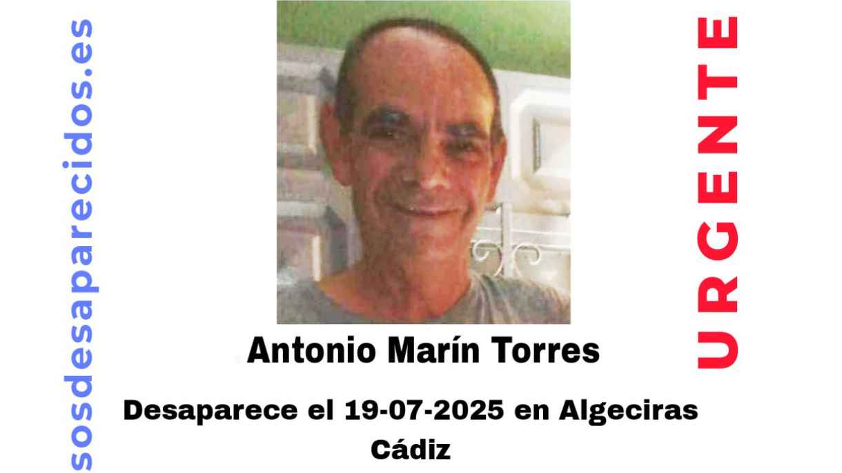 Antonio Marín lleva desaparecido desde el pasado 19 de julio.