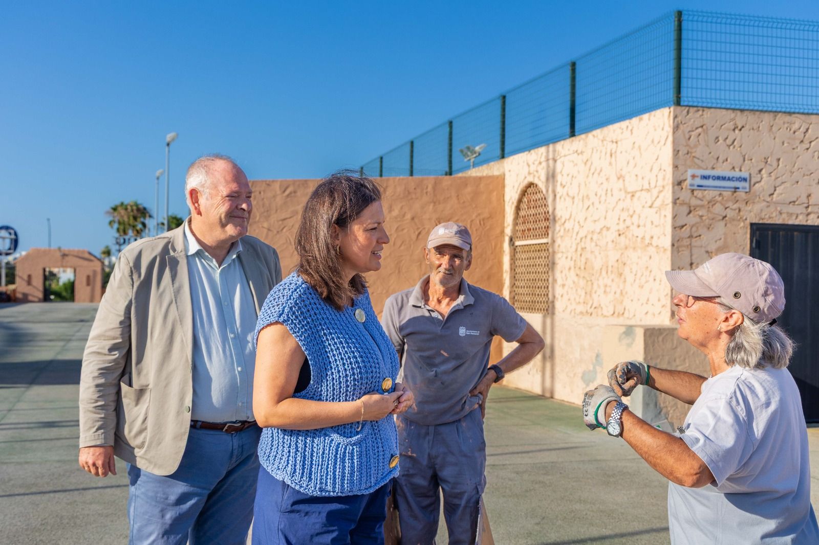 Patricia Cavada, alcaldesa de San Fernando, en las instalaciones deportivas.