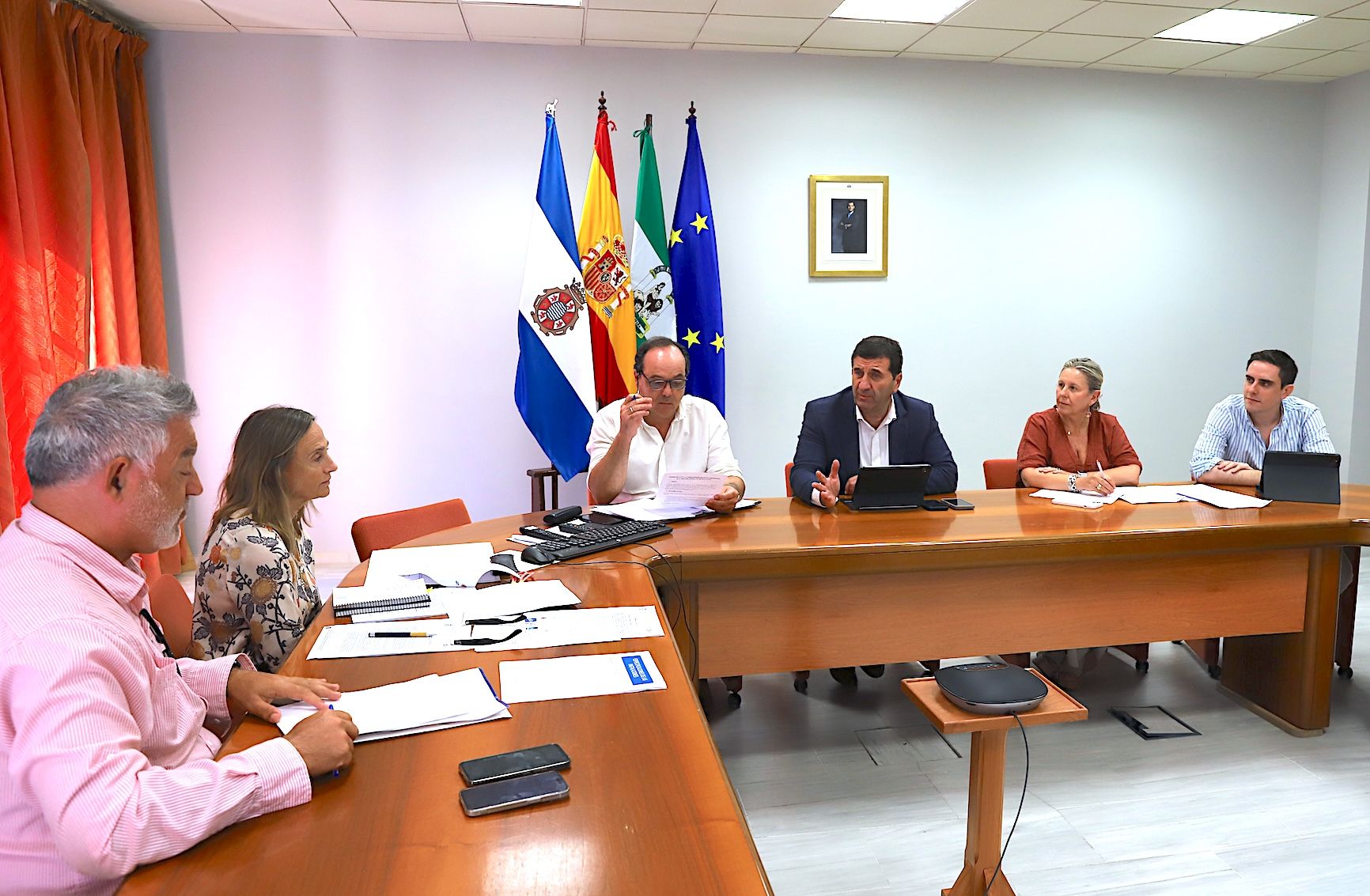 José Ignacio Martínez y Jaime Espinar en la reunión con la DGT.