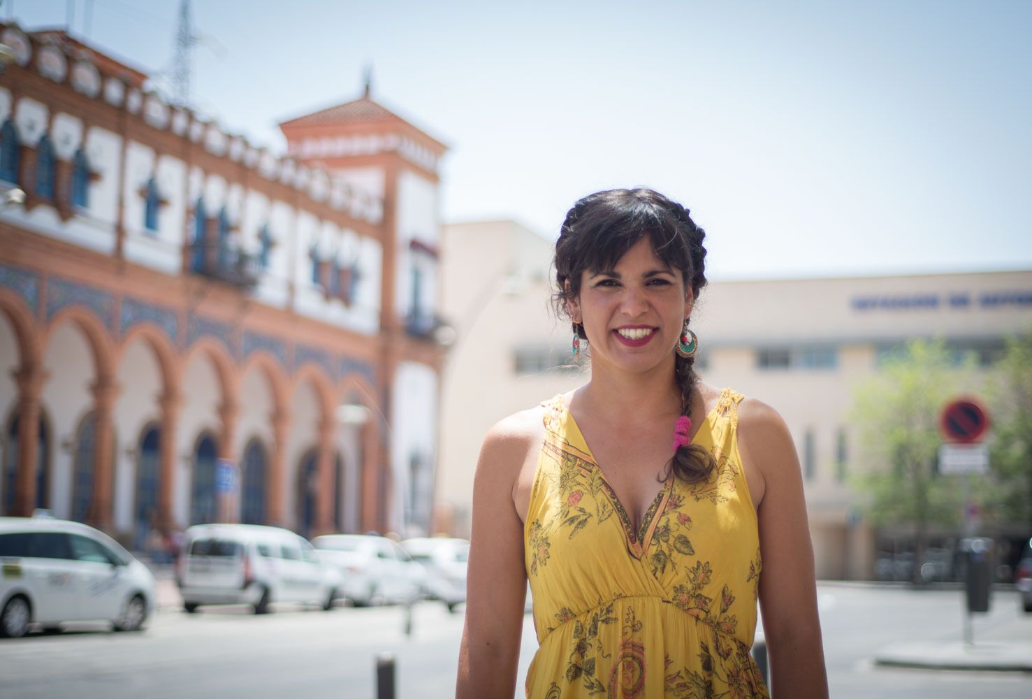Teresa Rodríguez, en una imagen de archivo, tras una entrevista con lavozdelsur.es. FOTO: MAKY GASSIN