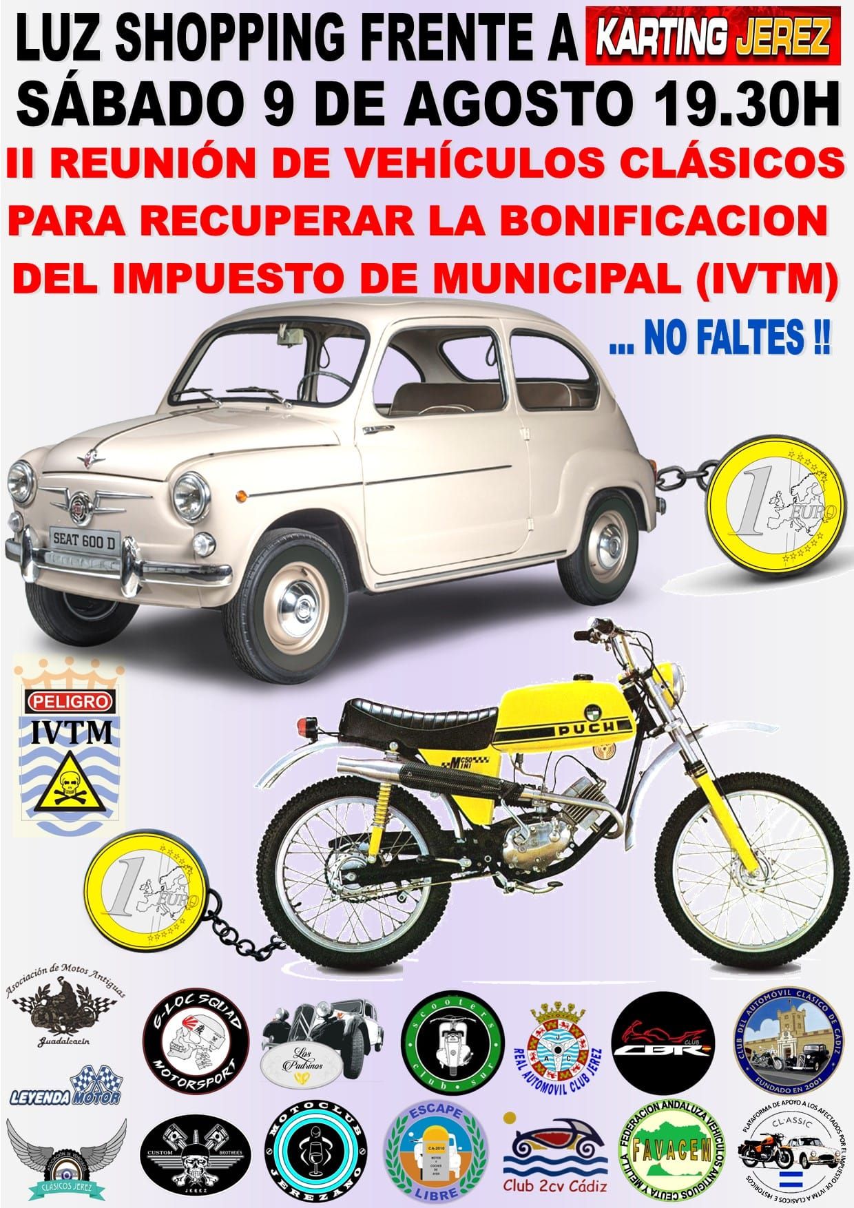 El cartel de la concentración.