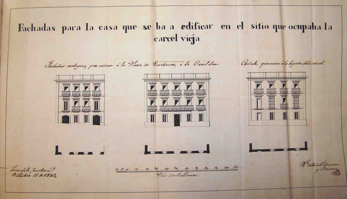 Planos del Palacio realizados por Balbino Marrón