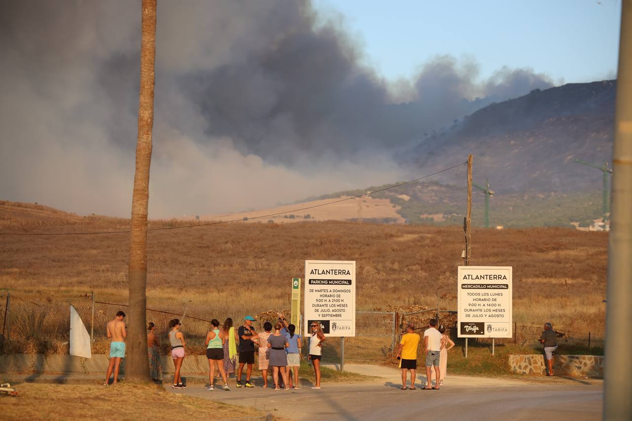 Imagen del incendio en las proximidades de Atlanterra, este verano.
