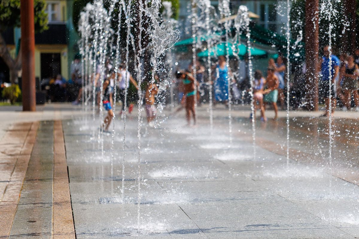 Así se vive la ola de calor en San Fernando.