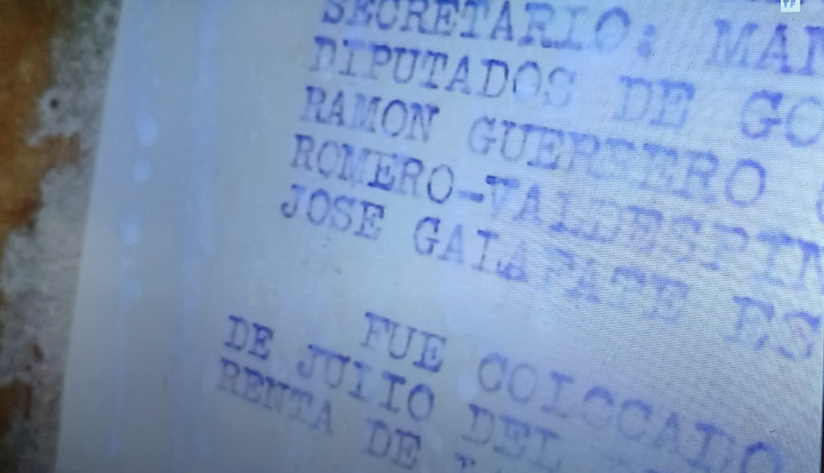 Relación de oficiales de la junta de gobierno de la hermandad cuando se encargó la talla de la imagen. 