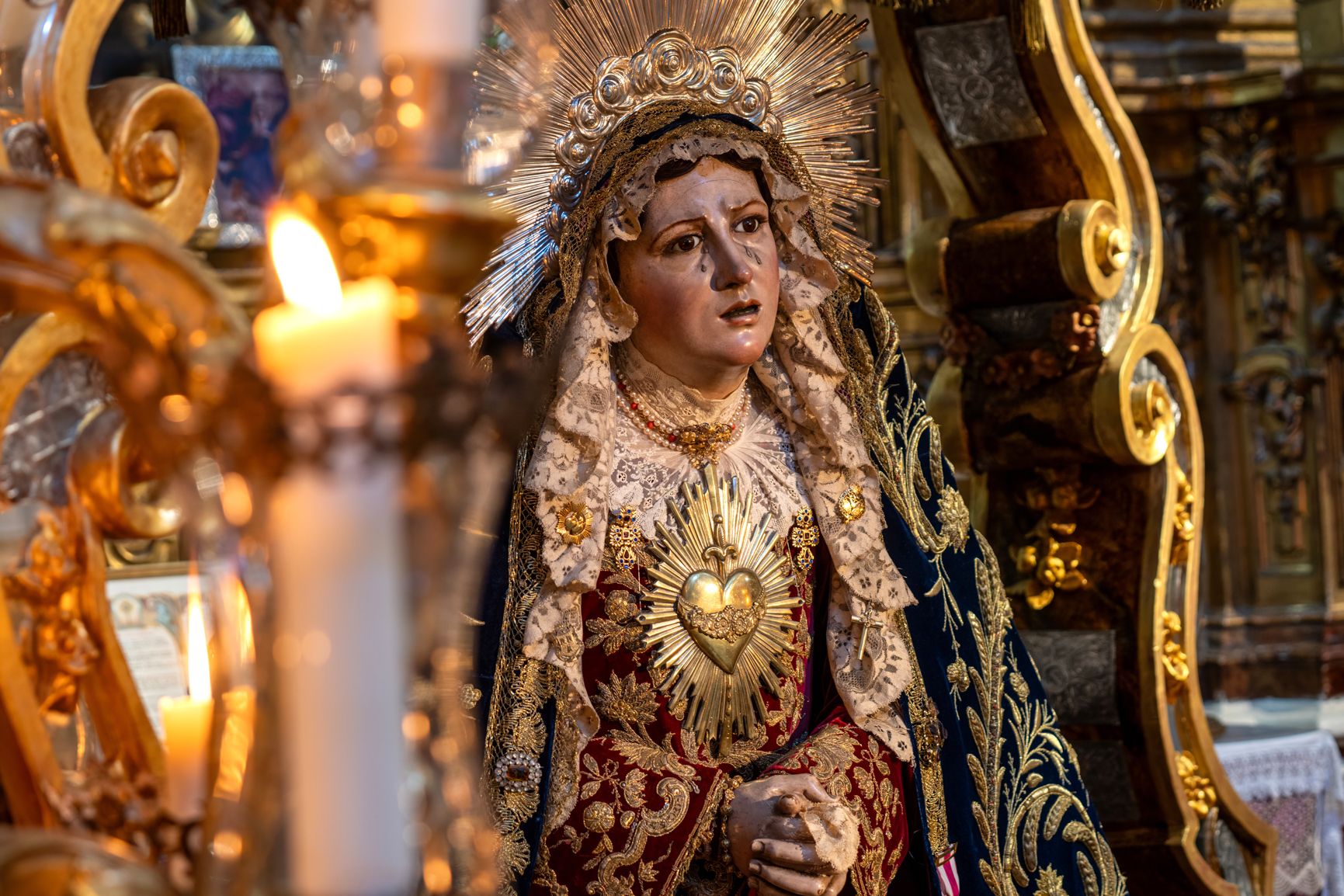 Detalle de la Virgen del Desconsuelo.