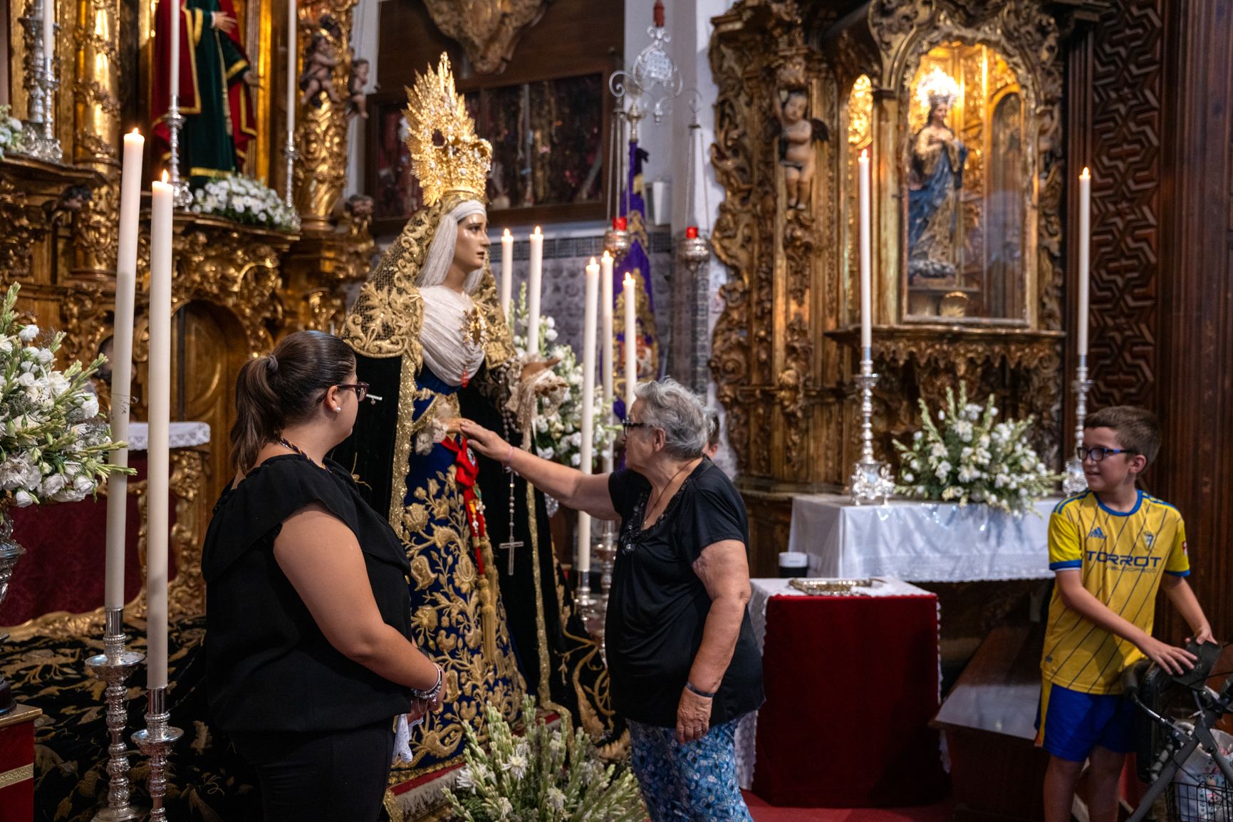 La Virgen de Dolores en la Iglesia de Santa María.