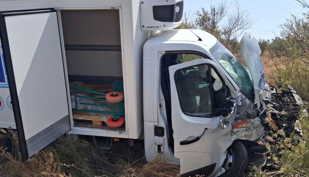 Camión implicado en el accidente