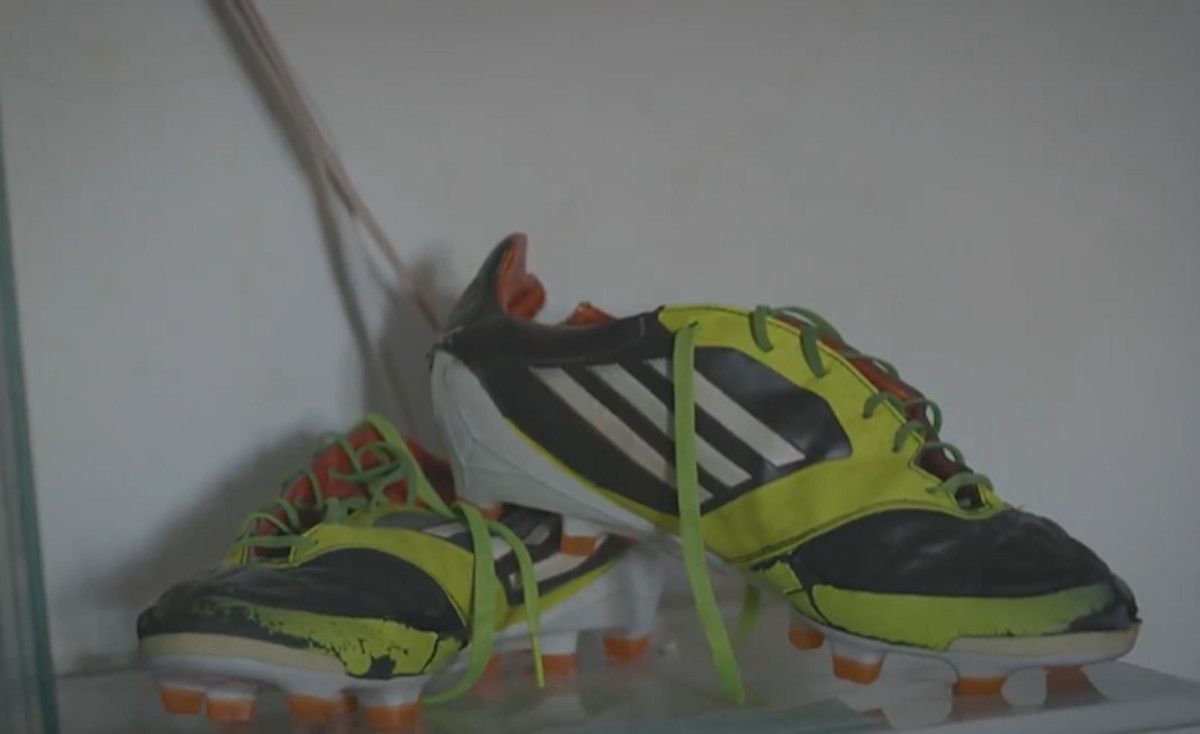 Botas de Pedro Carrión del CD San Fernando 1940.