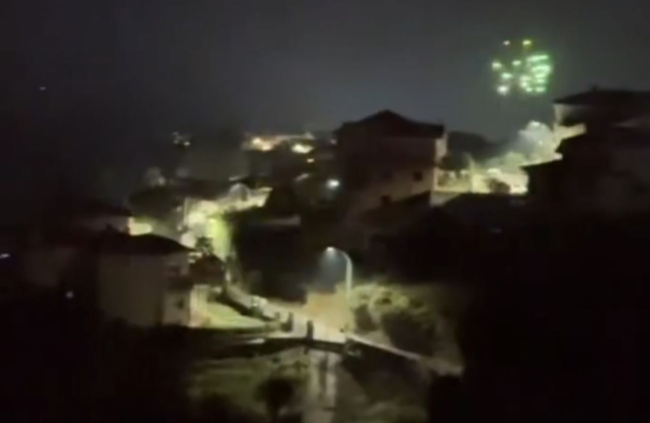 Fuegos artificiales en Jaraíz de la Vera.