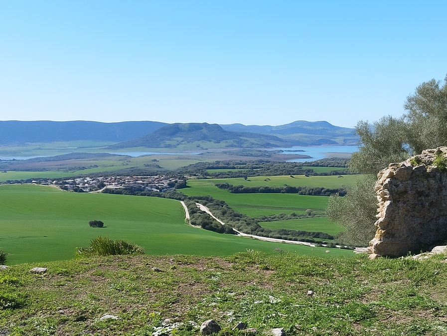 Paisaje en La Perdiz, zona donde está prevista la instalación en Arcos.