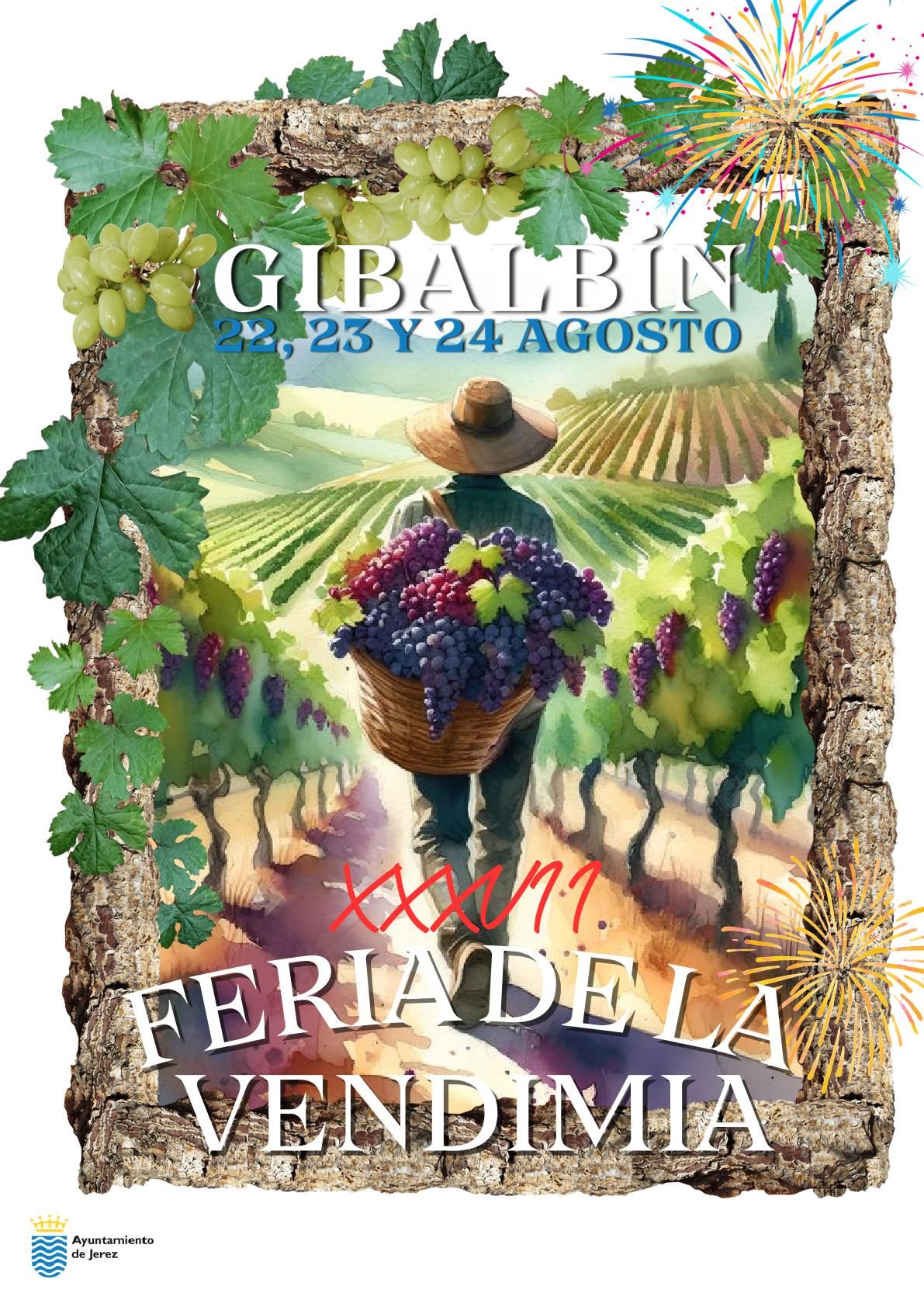 Cartel de la Feria de la Vendimia de Gibalbín