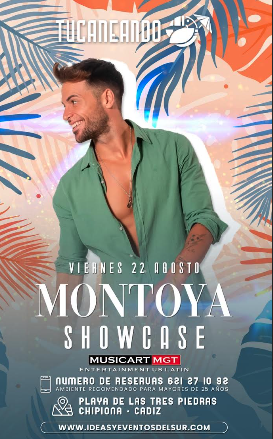 Cartel del concierto de Montoya en Chipiona.