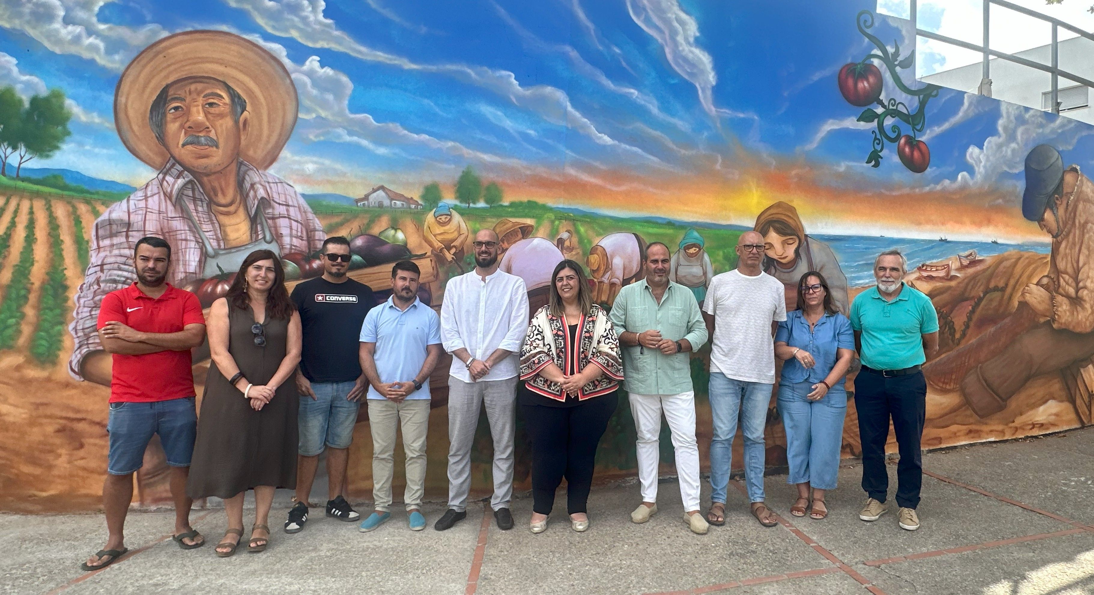 El mural realizado por el artista barbateño Hoko.