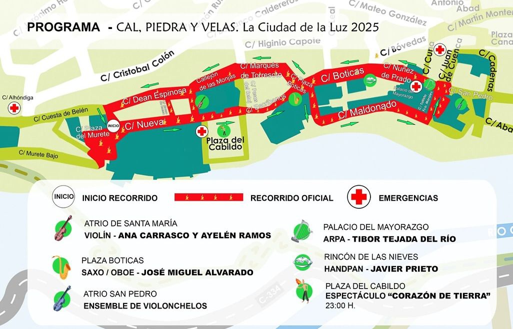 Programa de la noche de las velas de Arcos.