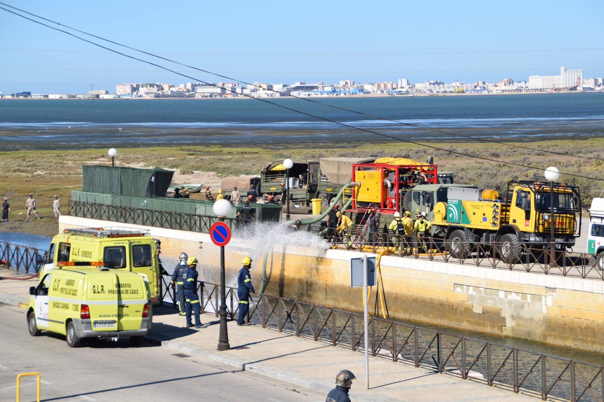 Imagen de un simulacro realizado en San Fernando.