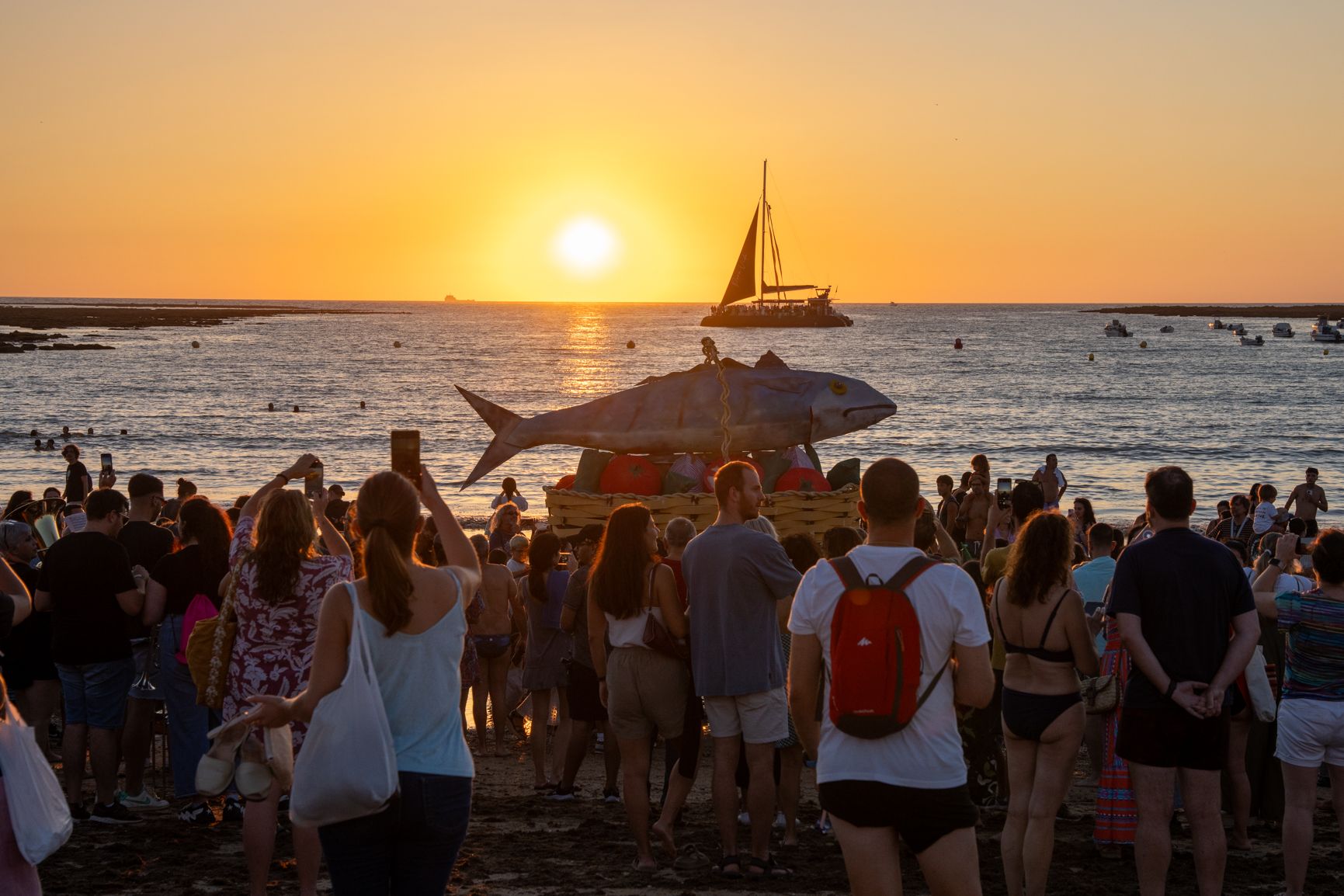 ambiente y puesta de sol