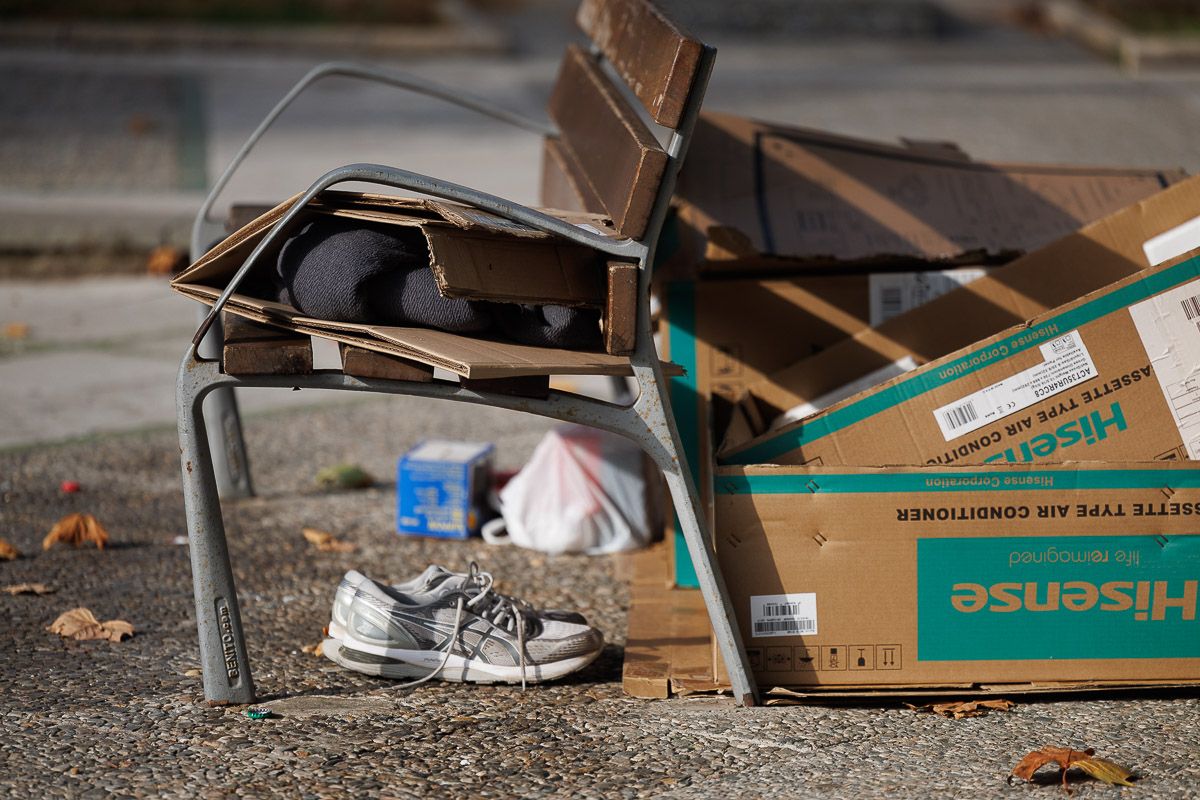 Andalucía lidera ranking de pobreza. En la imagen, pertenencias de una persona que vive en la calle. Andalucía lidera ranking de pobreza. En la imagen, pertenencias de una persona que vive en la calle.