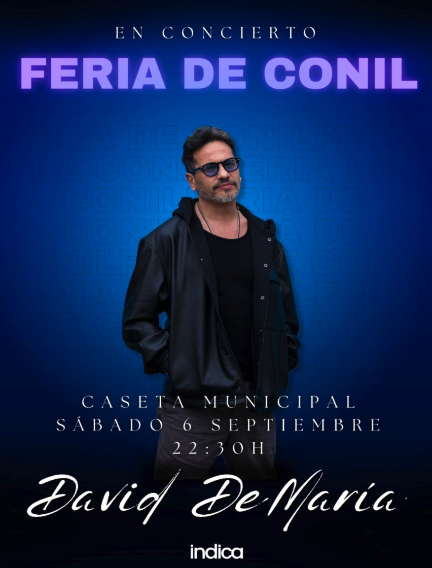 Cartel del concierto de David DeMaría en Conil.