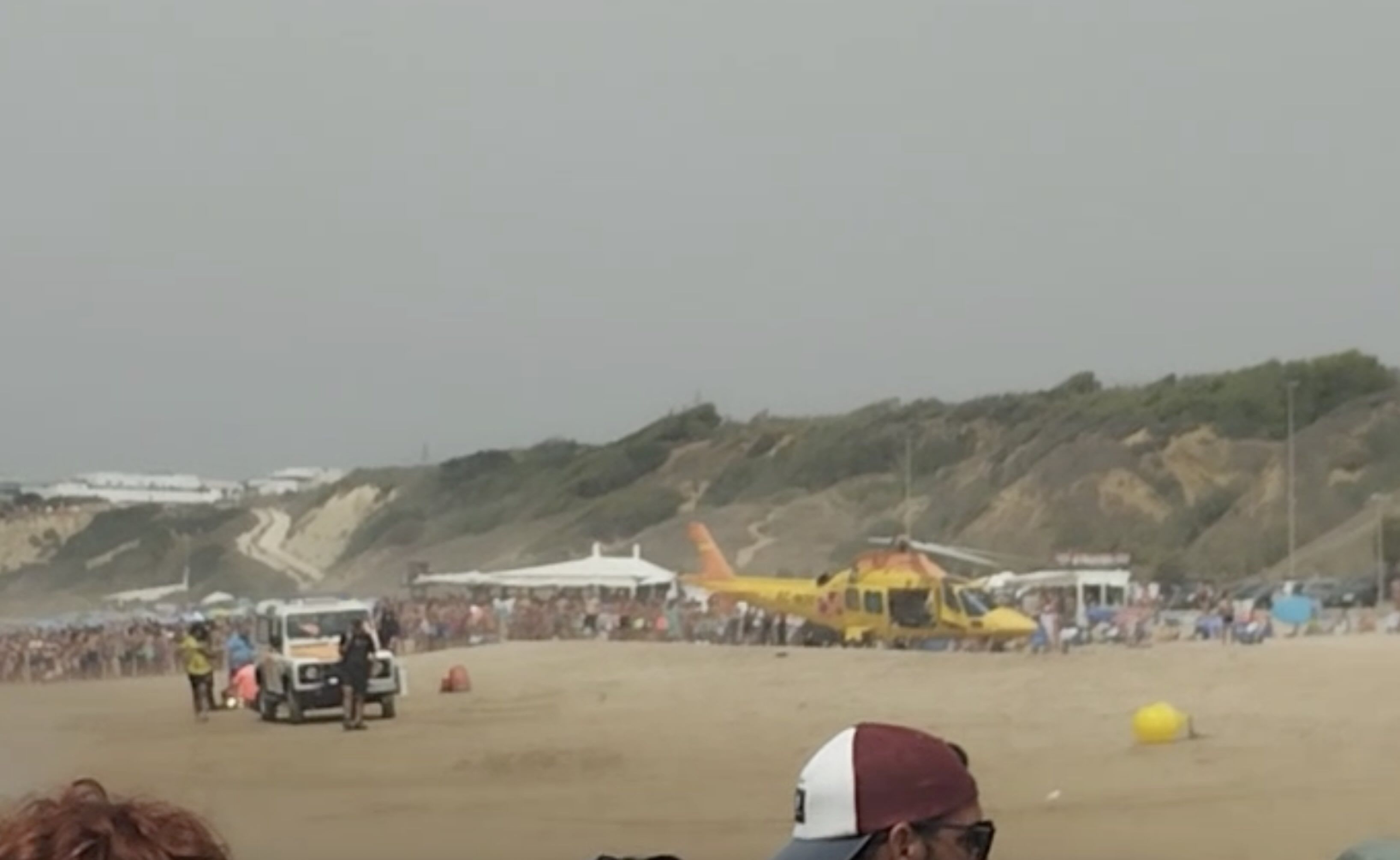 El helicóptero del 061 acudió a intentar reanimar al fallecido, pero no fue posible.