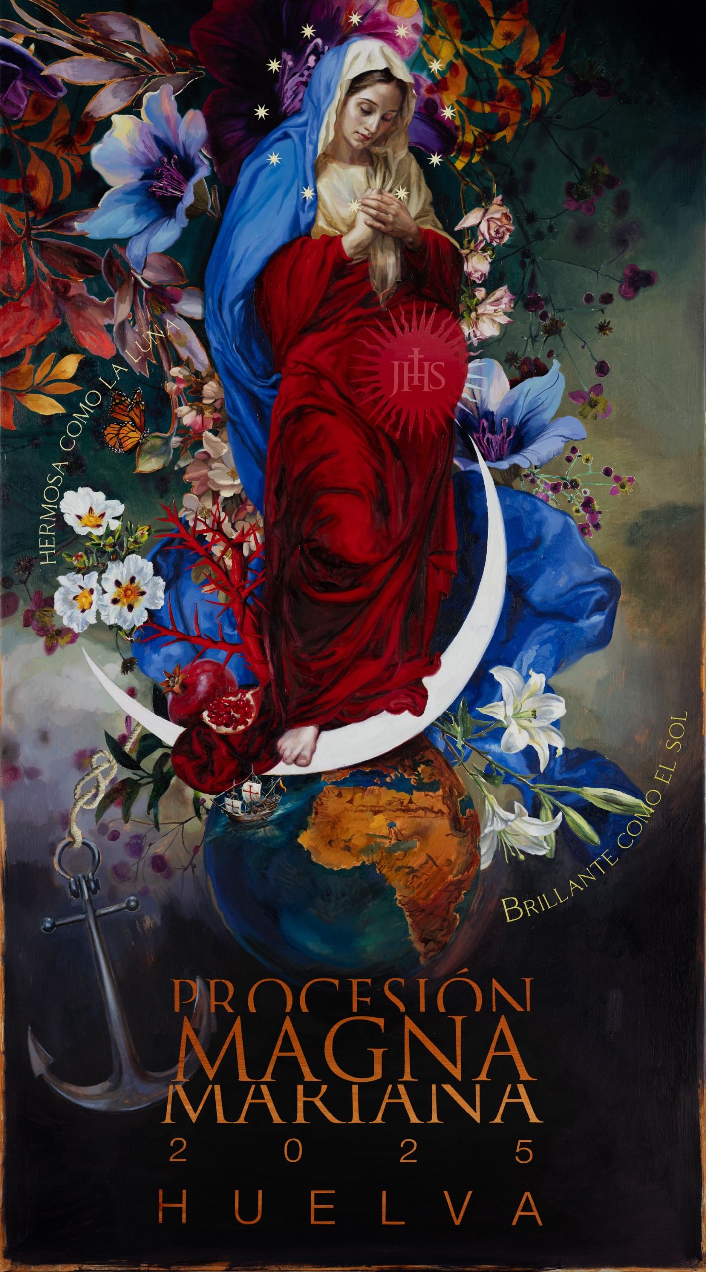 El cartel, obra original del artista onubense Jesús García Osorno.