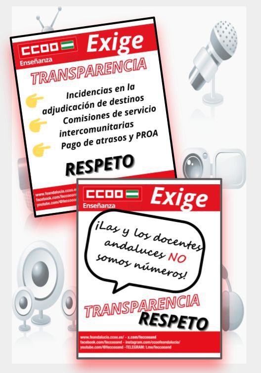 Las peticiones de CCOO de Esneñanza en Andalucía.