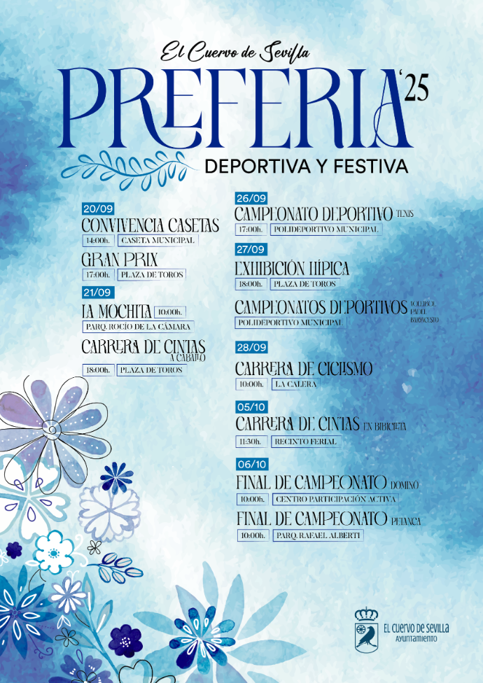 Cartel de la preferia de El Cuervo de Sevilla.