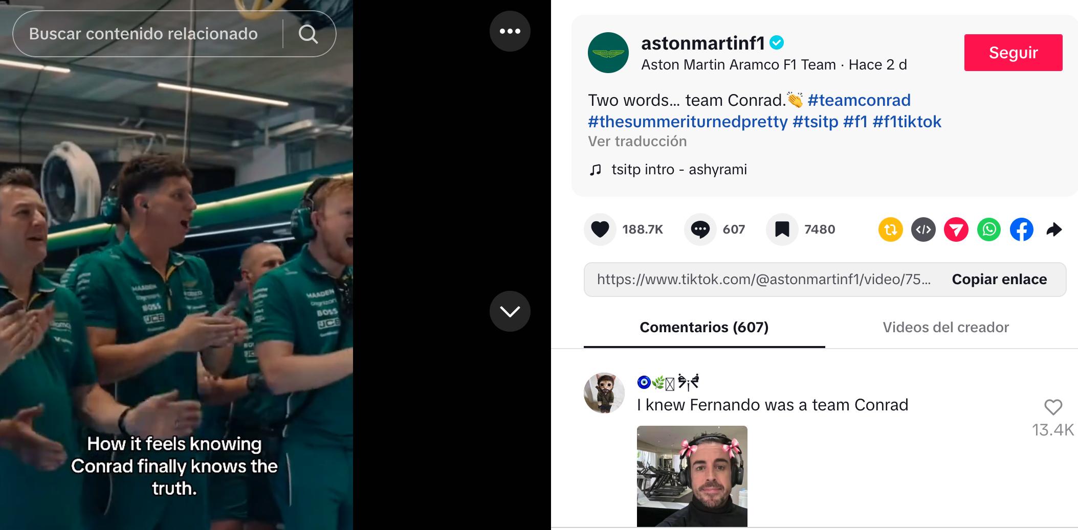 Aston Martin apoya a Conrad Fisher, de 'El verano en el que me enamoré'.