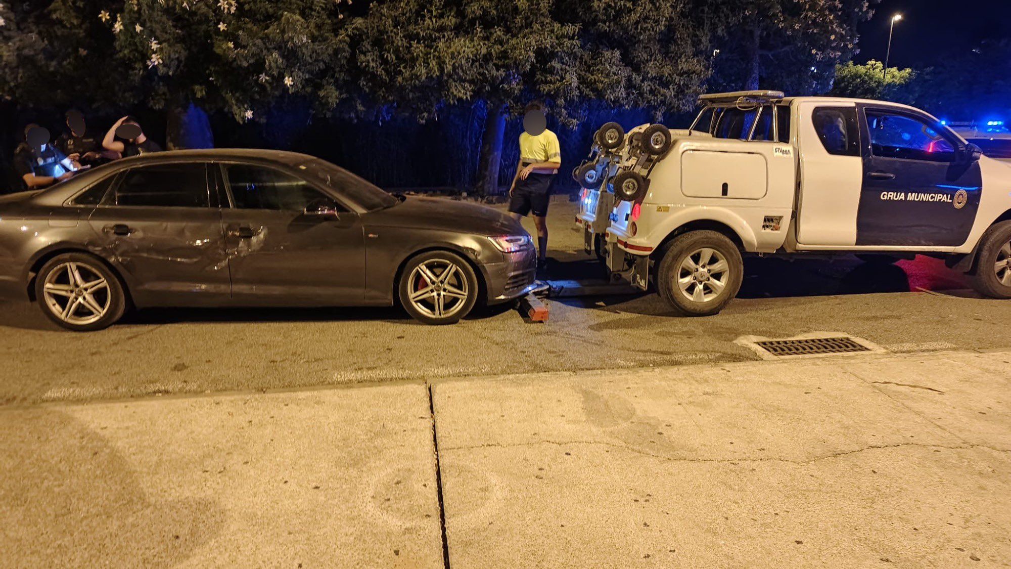 Control policial en Sanlúcar.